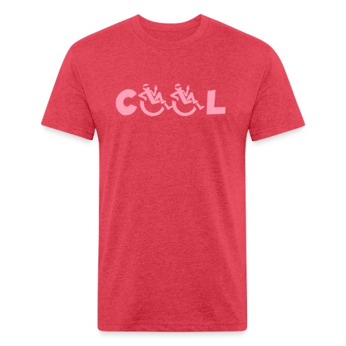 Cool in my wheelchair, chill in wheelchair, roller - Men’s Fitted Poly/Cotton T-Shirt