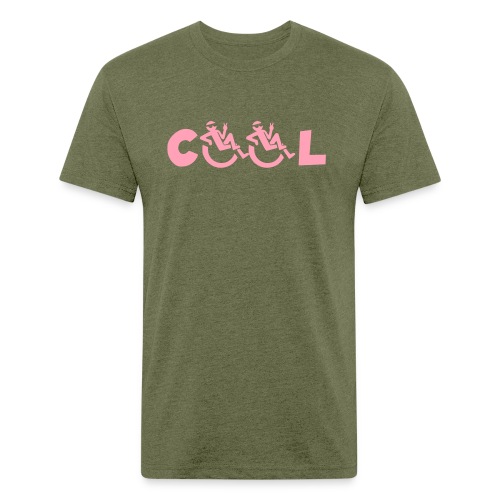 Cool in my wheelchair, chill in wheelchair, roller - Fitted Cotton/Poly T-Shirt by Next Level