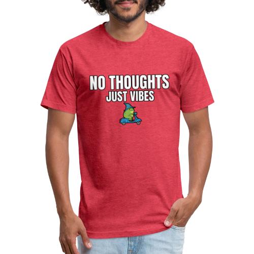 No Thoughts Just Vibes Funny Frog Shirt - Unisex Poly/Cotton T-Shirt