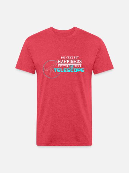 Telescope Astronomy - Unisex Poly/Cotton T-Shirt - heather red