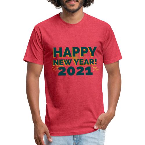 Happy 2021 - Men’s Fitted Poly/Cotton T-Shirt