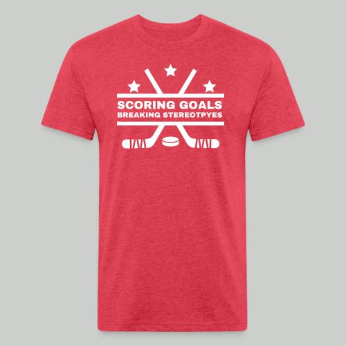 SCORING GOALS, BREAKING STEREOTYPES - Unisex Poly/Cotton T-Shirt