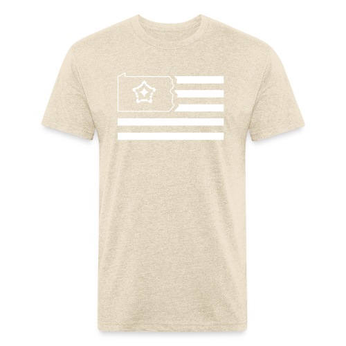 Flag tee - Men’s Fitted Poly/Cotton T-Shirt