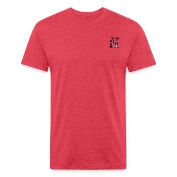 kuwait - Unisex Poly/Cotton T-Shirt - heather red - Front - Jose (178cm)