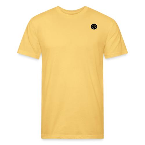 Black Logo Collection - Men’s Fitted Poly/Cotton T-Shirt