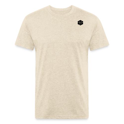 Black Logo Collection - Men’s Fitted Poly/Cotton T-Shirt