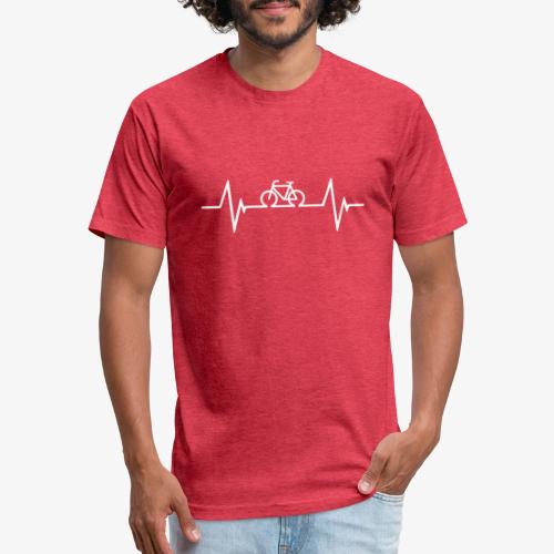 Bicycle Hearbeat - Men’s Fitted Poly/Cotton T-Shirt