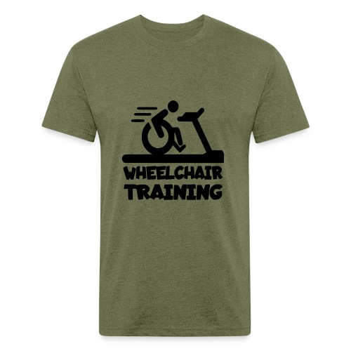 Wheelchair training for lazy wheelchair users - Men’s Fitted Poly/Cotton T-Shirt