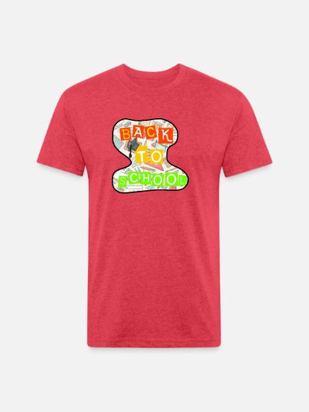 Back to school  - Unisex Poly/Cotton T-Shirt - heather red
