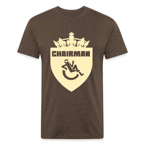 Chairman design for male wheelchair users - Fitted Cotton/Poly T-Shirt by Next Level