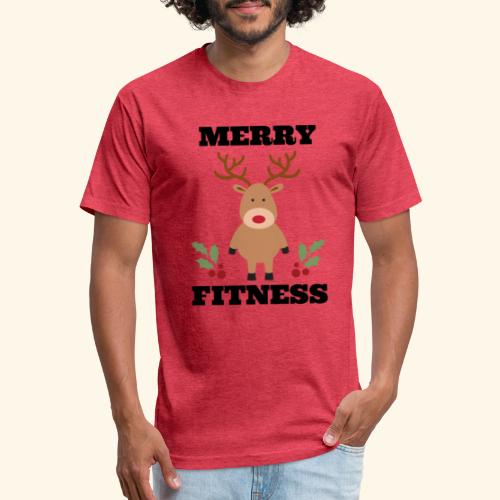 merry fitness Christmas Tee - Men’s Fitted Poly/Cotton T-Shirt