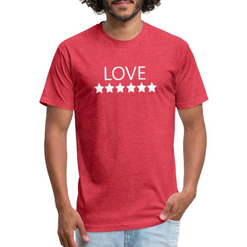 LOVE (White font) - Men’s Fitted Poly/Cotton T-Shirt