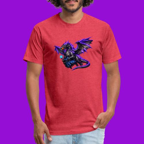 Neon Dragon and Battle Mage - Unisex Poly/Cotton T-Shirt