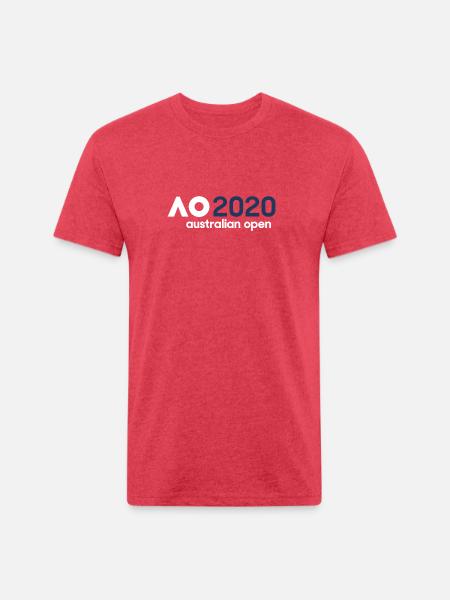 australian open logo - Unisex Poly/Cotton T-Shirt - heather red
