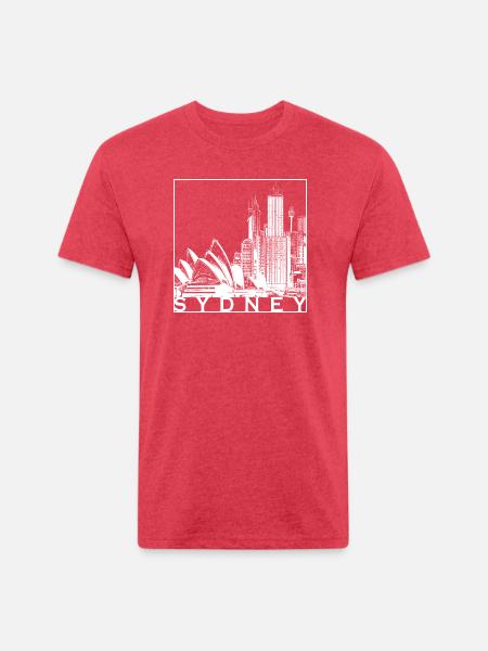 Sydney - Unisex Poly/Cotton T-Shirt - heather red