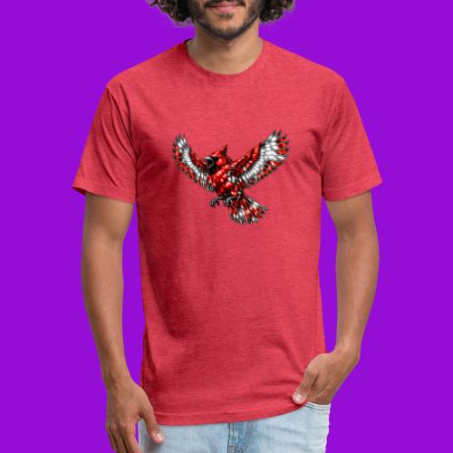 Cardinal in Flight - Unisex Poly/Cotton T-Shirt