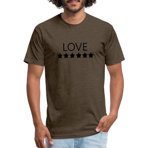 LOVE (Black font) - Fitted Cotton/Poly T-Shirt by Next Level