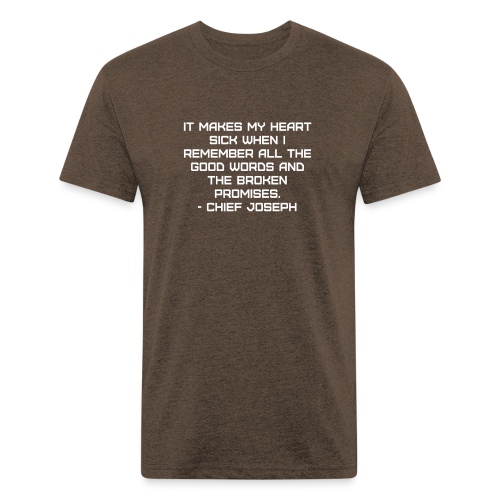 Chief Joseph Quote - Men’s Fitted Poly/Cotton T-Shirt