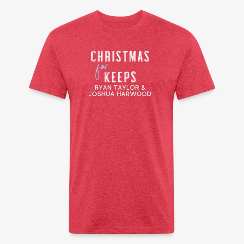 Christmas for Keeps - White Font - Men’s Fitted Poly/Cotton T-Shirt