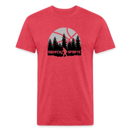 Squatch Basketball Moon - Men’s Fitted Poly/Cotton T-Shirt