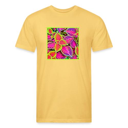 Vivid ChromaLeaf Harmony Pattern - Unisex Poly/Cotton T-Shirt