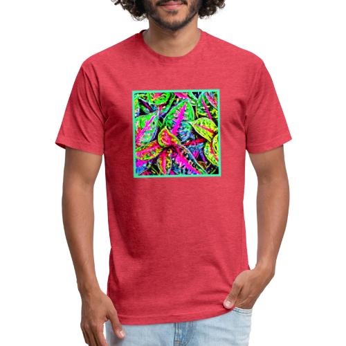 Vibrant Nature ChicLeaf Pattern - Unisex Poly/Cotton T-Shirt