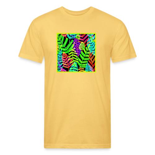 Glowing Leaf Pattern Design - Unisex Poly/Cotton T-Shirt