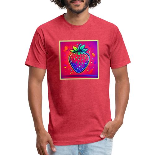 Neon Strawberry Pop - Unisex Poly/Cotton T-Shirt