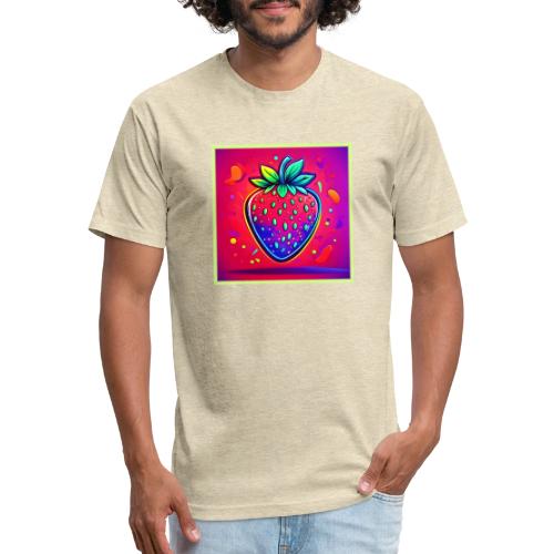Neon Strawberry Pop - Unisex Poly/Cotton T-Shirt