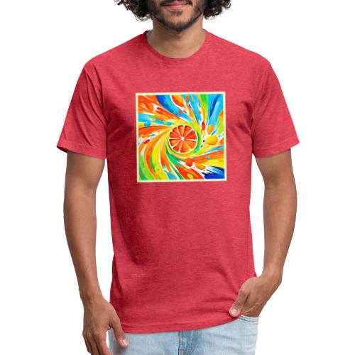 Citrus swirling Splash Design - Unisex Poly/Cotton T-Shirt