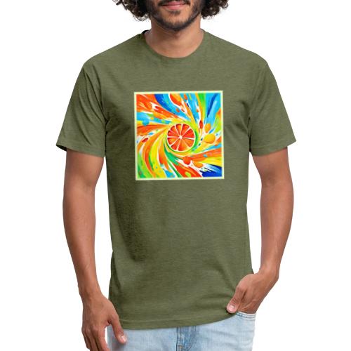 Citrus swirling Splash Design - Unisex Poly/Cotton T-Shirt