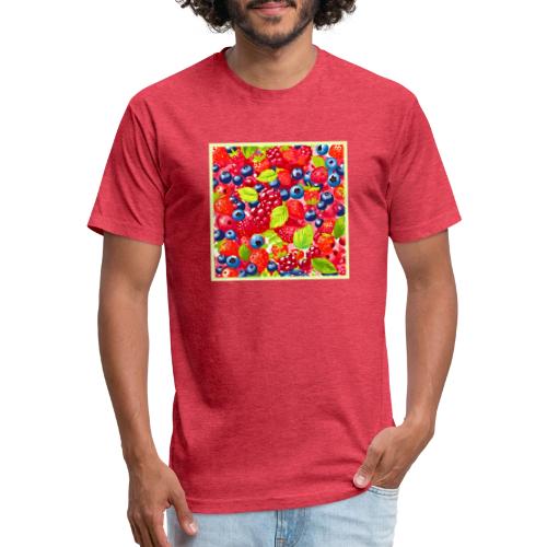 Colorful Berry Pattern - Unisex Poly/Cotton T-Shirt