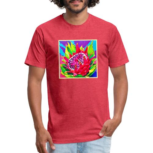 Neon Dragon Fruit Splendor - Unisex Poly/Cotton T-Shirt