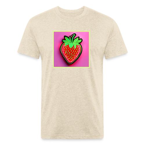 Vibrant Strawberry Neon Sign - Unisex Poly/Cotton T-Shirt