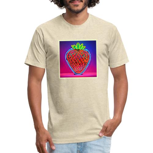 Vibrant Strawberry Neon Sign - Unisex Poly/Cotton T-Shirt