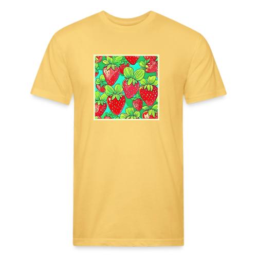 Strawberry Pop Art Pattern - Unisex Poly/Cotton T-Shirt