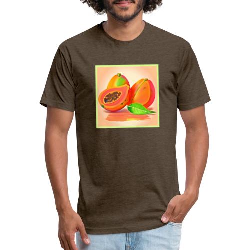 Sliced Papaya Freshness - Unisex Poly/Cotton T-Shirt