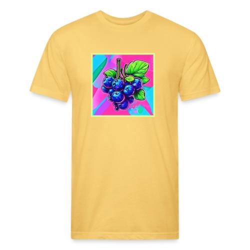 Vibrant Blueberry Artwork - Unisex Poly/Cotton T-Shirt