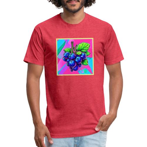 Vibrant Blueberry Artwork - Unisex Poly/Cotton T-Shirt