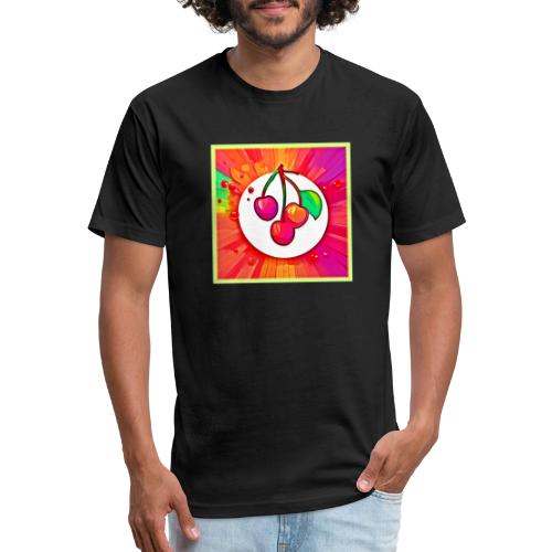Cherry Pop Art Burst - Unisex Poly/Cotton T-Shirt