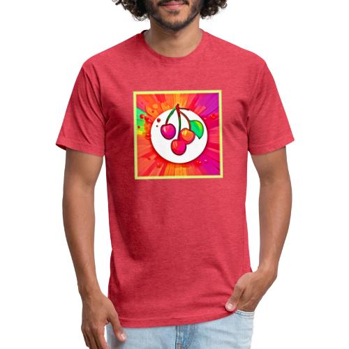 Cherry Pop Art Burst - Unisex Poly/Cotton T-Shirt