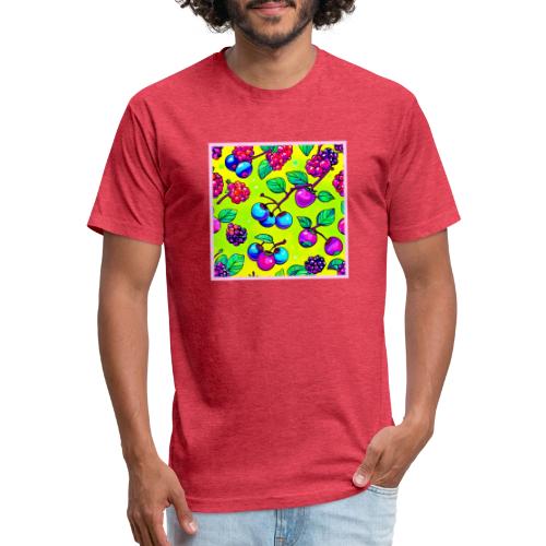 Bright Berry Fruit Pattern - Unisex Poly/Cotton T-Shirt