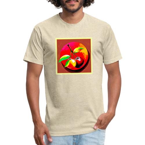 Vibrant Cherry Duo - Men’s Fitted Poly/Cotton T-Shirt