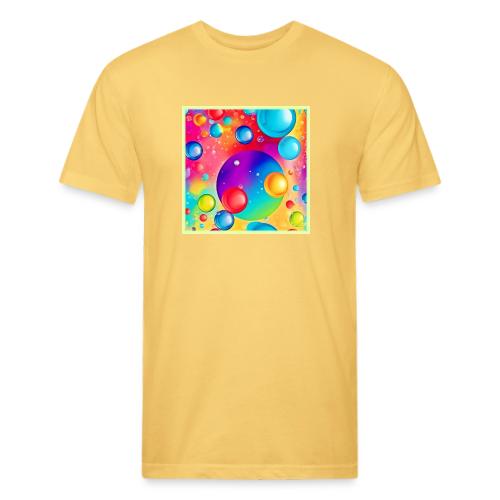 Colorful Sphere Abstract Art - Men’s Fitted Poly/Cotton T-Shirt