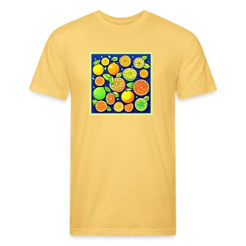 Fresh Citrus Slice Pattern - Unisex Poly/Cotton T-Shirt