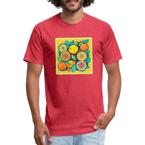 Citrus Fruit Art Design - Unisex Poly/Cotton T-Shirt