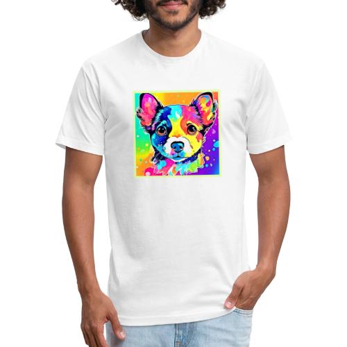 Vivid Puppy Vibes Art Design - Unisex Poly/Cotton T-Shirt