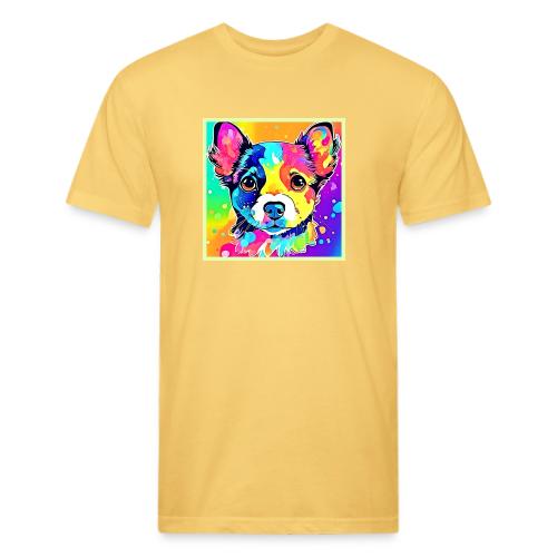 Vivid Puppy Vibes Art Design - Unisex Poly/Cotton T-Shirt