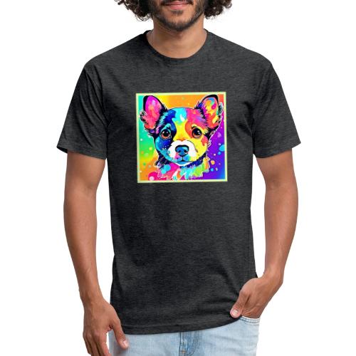 Vivid Puppy Vibes Art Design - Unisex Poly/Cotton T-Shirt