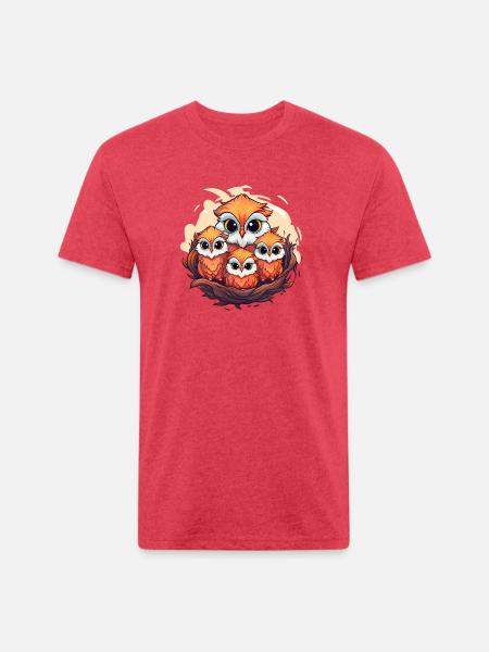 Guardians of the Night - Unisex Poly/Cotton T-Shirt - heather red